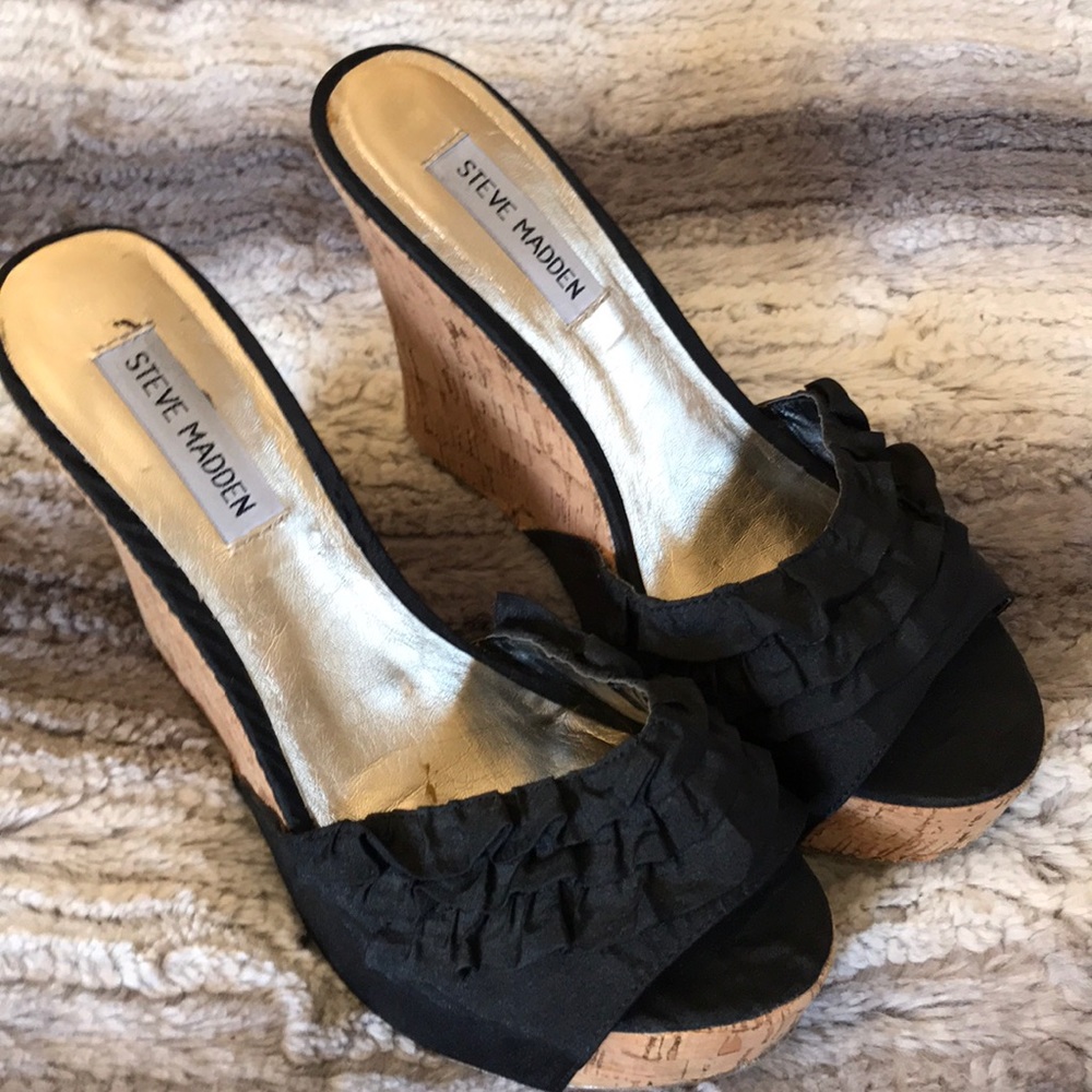 Steve Madden Wedges - black